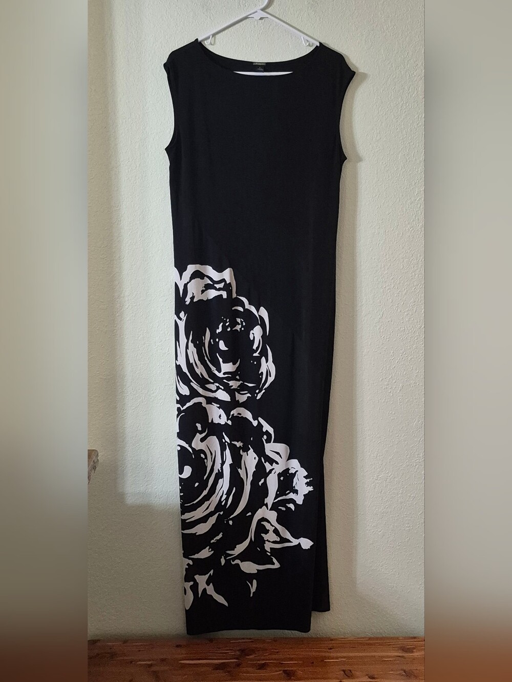 Chico's Black Maxi Dress with White Floral Accent
